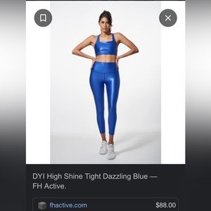 DYI high shine tight dazzling blue size medium.